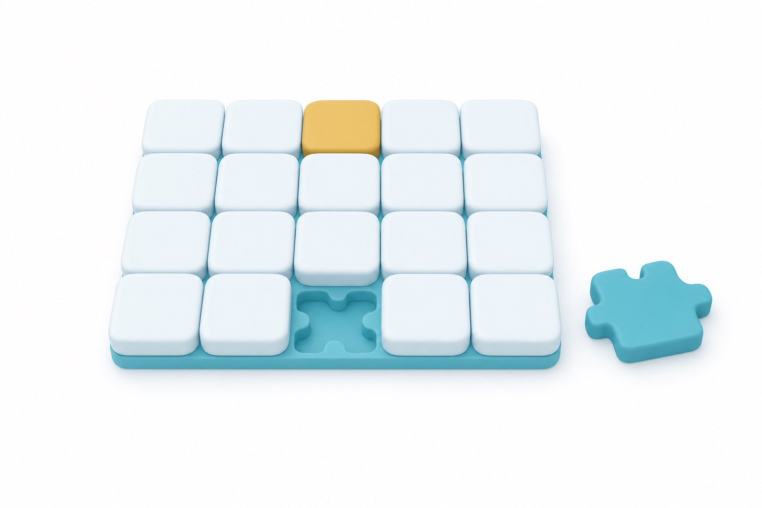 既製のパーツが業務にあと一歩はまらない SaaS パッケージのイメージイラスト